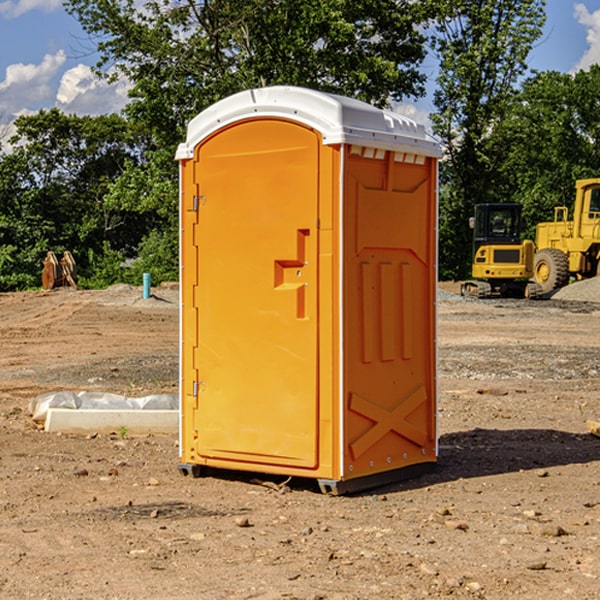 how often are the portable restrooms cleaned and serviced during a rental period in Pulaski County Missouri